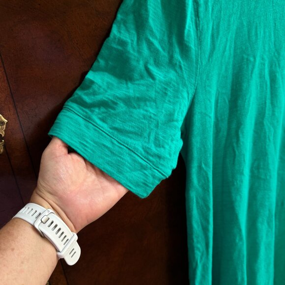 Chico's Short Sleeve A-Line T-shirt Dress Teal Chico's Size 2 (12) - Picture 5 of 6